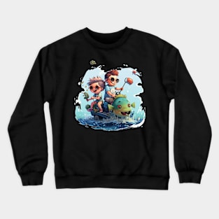 Kids going to school Crewneck Sweatshirt